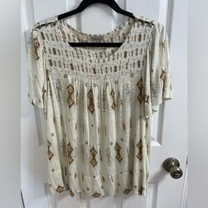 Lucky Brand • Women’s Printed Boho Top • Size Medium
